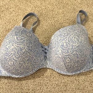 Torrid Blue and white Patterned Bra